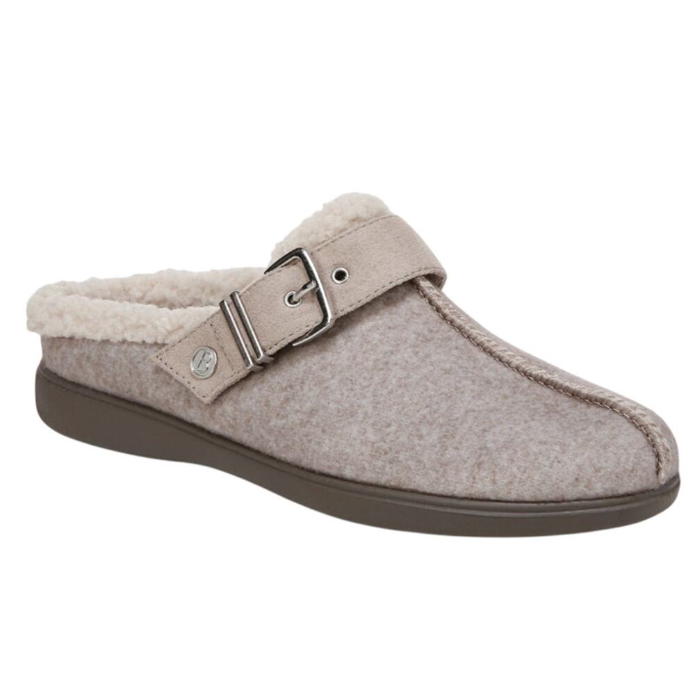 Bzees Womens Eternity Mules Size 7 M EU 37 Beige Taupe Slip On NIB